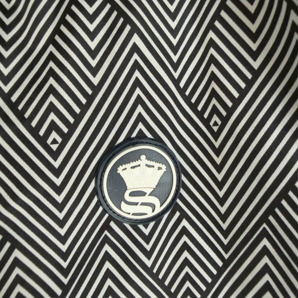 Soul Star Brockman Windbreaker Jacket Hooded Pullover Half Zip Black White L - Picture 3 of 7